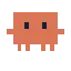 Claude Codes lille oransje maskot i pikselgrafikk
